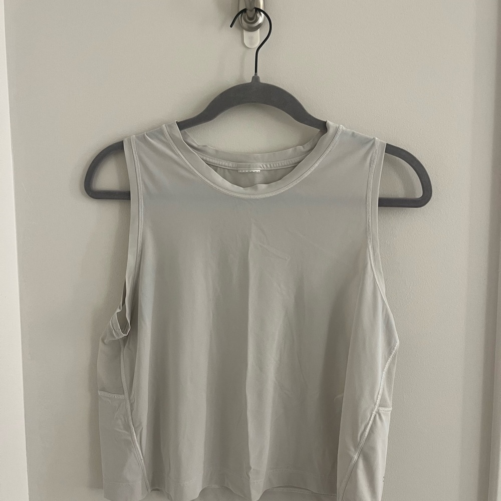 Athleta White Performance Crewneck Tank